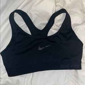 Black Nike sports bra